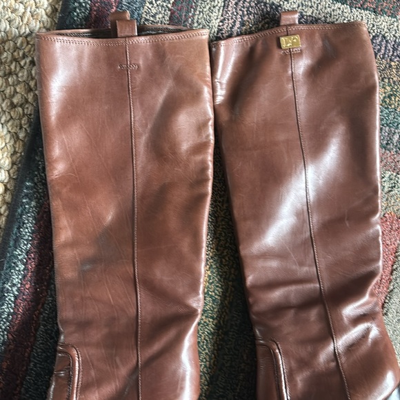 Tall brown leather boots DVF - Picture 16 of 16